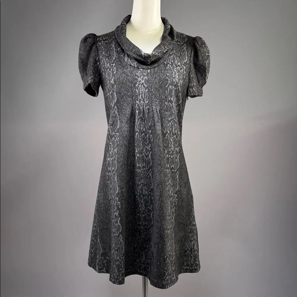 Calvin Klein Charcoal Snake Print Mini Dress (R8)